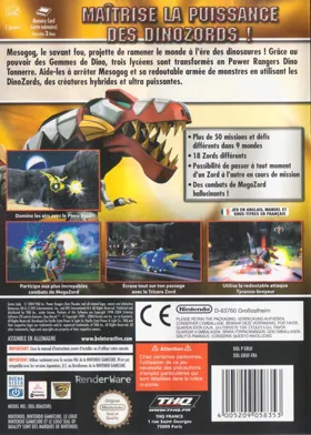 Power Rangers - Dino Thunder box cover back